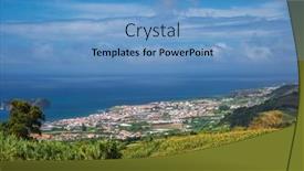  Presentation with island - Slides having beautiful-viewpoint-on-the-sao background and a teal colored foreground