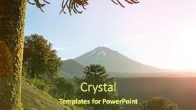  Presentation with beautiful-landscapes - Theme featuring beautiful-volcanic-landscapes-in-chile background and a tawny brown colored foreground