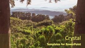  Presentation with volcano - Slides having beautiful-volcano-in-cerro-verde background and a tawny brown colored foreground