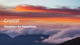  Presentation with volcano - Colorful PPT theme enhanced with beautiful-volcano-in-cerro-verde backdrop and a coral colored foreground