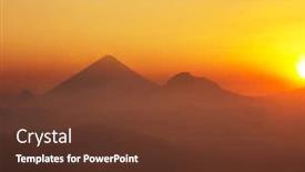  Presentation with guatemala - Colorful presentation theme enhanced with beautiful-volcanoes-landscapes-in-guatemala backdrop and a tawny brown colored foreground