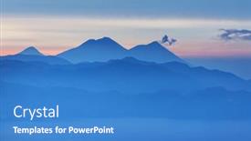  Presentation with volcanoes - Presentation theme featuring beautiful-volcanoes-landscapes-in-guatemala background and a teal colored foreground