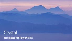  Presentation with beautiful landscapes - Presentation theme with beautiful-volcanoes-landscapes-in-guatemala background and a ocean colored foreground