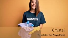  Presentation with caring - Amazing presentation having beautiful-volunteer-girl-caring-environment backdrop and a yellow colored foreground