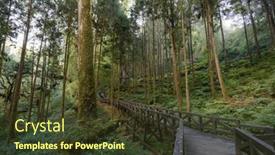  Presentation with walking trail - Slides enhanced with beautiful-walking-trail-along background and a tawny brown colored foreground