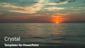  Presentation with calm - PPT theme featuring beautiful-warm-sunset-over background and a dark gray colored foreground