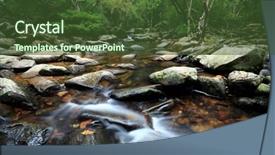  Presentation with spring water - Theme enhanced with beautiful water spring in forest long exposure background and a tawny brown colored foreground