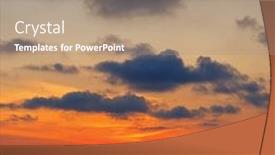  Presentation with sea water - PPT theme having beautiful-water-when-sunset-andaman background and a coral colored foreground