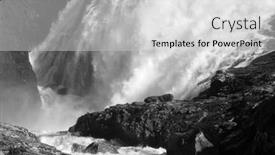  Presentation with scandinavia - Presentation design consisting of beautiful-waterfall-at-sunny-day background and a light gray colored foreground