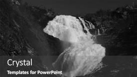  Presentation with scandinavia - Slide deck featuring beautiful-waterfall-at-sunny-day background and a dark gray colored foreground
