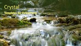  Presentation with waterfall - Cool new presentation theme with digital streams series arrangement of numbers lights and design elements on the subject of digital communications data transfers and virtual reality backdrop and a tawny brown colored foreground