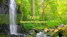  Presentation with beautiful green - Slides having hory - mountains in czech republic background and a tawny brown colored foreground