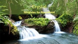  Presentation with rainfall - Beautiful theme featuring beautiful-waterfall-in-hawaii-fed backdrop and a tawny brown colored foreground