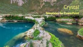  Presentation with jungle - Presentation design enhanced with beautiful-waterfall-in-jungle-mexico background and a tawny brown colored foreground