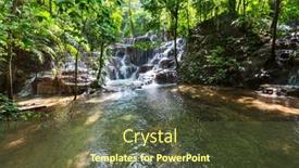  Presentation with jungle - Audience pleasing presentation design consisting of beautiful-waterfall-in-jungle-mexico backdrop and a tawny brown colored foreground