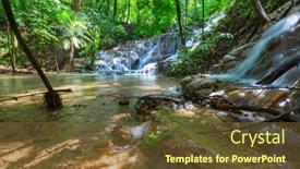  Presentation with jungle - Amazing slide deck having beautiful-waterfall-in-jungle-mexico backdrop and a tawny brown colored foreground