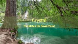  Presentation with jungle - Presentation theme featuring beautiful-waterfall-in-jungle-mexico background and a tawny brown colored foreground