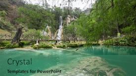  Presentation with waterfall - PPT layouts featuring beautiful-waterfall-in-jungle-mexico background and a ocean colored foreground
