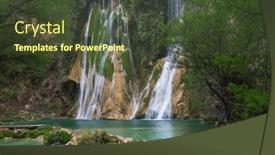  Presentation with waterfall - PPT theme enhanced with beautiful-waterfall-in-jungle-mexico background and a tawny brown colored foreground