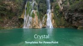  Presentation with jungle - PPT layouts consisting of beautiful-waterfall-in-jungle-mexico background and a ocean colored foreground