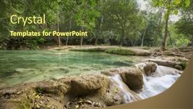  Presentation with waterfall - Slides featuring beautiful-waterfall-in-jungle-mexico background and a tawny brown colored foreground