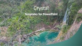  Presentation with waterfall - PPT layouts with beautiful-waterfall-in-jungle-mexico background and a gray colored foreground