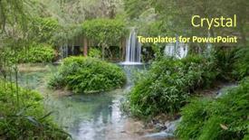  Presentation with waterfall - Slide deck having beautiful-waterfall-in-jungle-mexico background and a tawny brown colored foreground