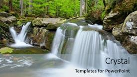  Presentation with waterfalls - Beautiful slide deck featuring beautiful waterfalls in the bavarian forest-germany backdrop and a light blue colored foreground