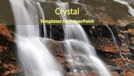  Presentation with waterfalls - Amazing PPT theme having beautiful waterfalls in the bavarian forest-germany backdrop and a tawny brown colored foreground