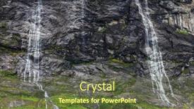  Presentation with waterfalls - Cool new theme with beautiful-waterfalls-in-the-fjord backdrop and a tawny brown colored foreground