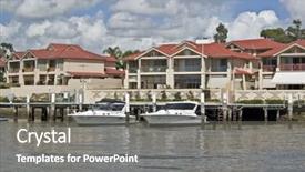  Presentation with beautiful houses - Cool new presentation theme with beautiful waterfront houses with matching backdrop and a  colored foreground