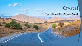  Presentation with morocco - Presentation consisting of beautiful-wavy-road-in-morocco background and a light blue colored foreground