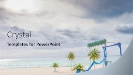  Presentation with tropical wedding - Slides with beautiful wedding arch cabana beach wedding tropical wedding set up background and a light gray colored foreground