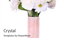  Presentation with wedding white - Cool new PPT theme with beautiful wedding bouquet isolated on white backdrop and a white colored foreground