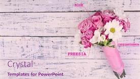  Presentation with wedding - Audience pleasing slides consisting of beautiful-wedding-bouquet-with-flowers backdrop and a lemonade colored foreground