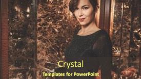  Presentation with well - Beautiful theme featuring beautiful well-dressed woman in luxury bathroom interior backdrop and a tawny brown colored foreground