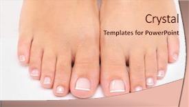  Presentation with all is well - Audience pleasing presentation consisting of beautiful well-groomed female feet backdrop and a lemonade colored foreground