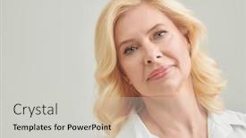 Presentation with beauty makeup - PPT layouts having beautiful-well-groomed-middle-aged and a light gray colored foreground