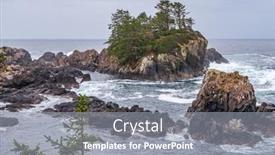  Presentation with vancouver - Amazing PPT theme having beautiful-westcoast-beach-in-tofino backdrop and a gray colored foreground