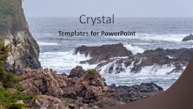  Presentation with vancouver - Beautiful slide deck featuring beautiful-westcoast-beach-in-tofino backdrop and a light blue colored foreground