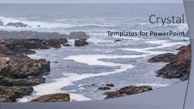  Presentation with vancouver - Audience pleasing PPT theme consisting of beautiful-westcoast-beach-in-tofino backdrop and a light blue colored foreground