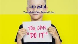  Presentation with dandelion - Amazing PPT theme having beautiful white dandelion flowers close backdrop and a sky blue colored foreground