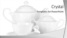  Presentation with dinner - Cool new theme with beautiful white dinner service isolated backdrop and a  colored foreground
