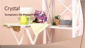  Presentation with tableware - Colorful PPT layouts enhanced with registration form application information concept backdrop and a light gray colored foreground