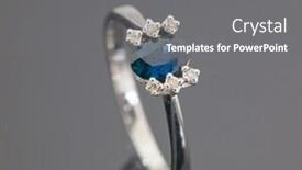  Presentation with sapphire - Cool new presentation design with beautiful white gold ring with blue sapphire on grey background backdrop and a gray colored foreground