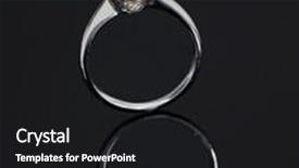  Presentation with sapphire - PPT theme enhanced with silver rings - beautiful white gold ring background and a dark gray colored foreground