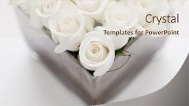 Presentation with white wedding - Presentation theme featuring beautiful white roses for wedding background and a lemonade colored foreground