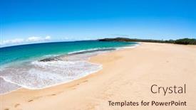  Presentation with hawaii - Slide set featuring beautiful-white-sand-beach background and a lemonade colored foreground