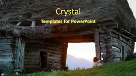  Presentation with sheepdog - Colorful slide set enhanced with beautiful-white-sheepdog-sitting-near backdrop and a wine colored foreground