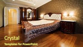  Presentation with bedroom modern - Beautiful presentation theme featuring beautiful wide bed in a modern bedroom backdrop and a tawny brown colored foreground